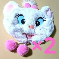 【美品×2個】ディズニーリゾート◎おしゃれキャット・マリーちゃん◎ファンキャップ