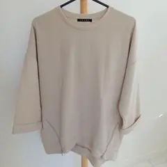 INGNI ベージュ ジッパー付き七分袖トップス