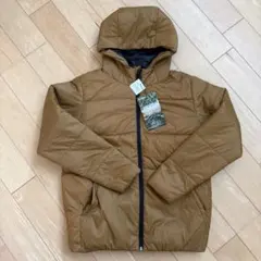 新品 ワークマン 洗えるフュージョンダウンジュニアフーディー キャメル 140