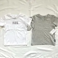 2枚セット　ホワイト　グレー シンプル　Tシャツ 90 95