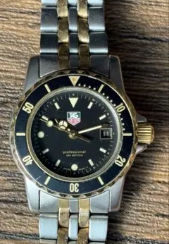 希少◎旧HEUER ホイヤー プロ200m デイト ラウンド ヴィンテージ腕時計 希少◎旧HEUER ホイヤー プロ200m デイト ラウンド ヴィンテージ