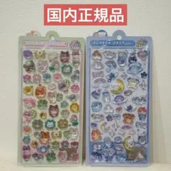 【正規品】ボンボンドロップシール　ねこねこボンボン・わんわんボンボン　2枚セット