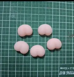 おしり　5個　おしりシール　3D　スクイーズ　ぷにぷに　デコパーツ
