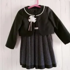 黒ドット柄フォーマルドレス　セットアップ　100