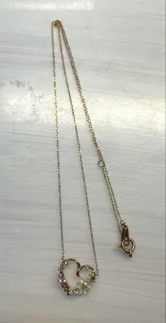 K10 ハート フラワー ネックレス カラーストーンのサムネイル
