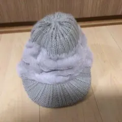 レディースニット帽子 キャスケットタイプ