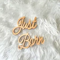 Just Born 木製 レターバナー ニューボーンフォト 赤ちゃん 新生児