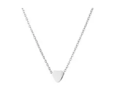 匿名配送　シルバー　ハート　ネックレス　サージカルステンレス　レディース