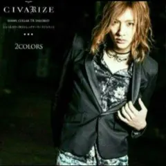 civarize V系 ライダース ジレ ロック ドレープ ブラック ベスト