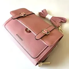 「スマホポーチ レディース ピンク ミニショルダー 軽量