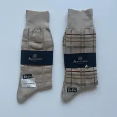 新品 アクアスキュータム Aquascutum ソックス 23cm~25cm