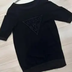 美品 GUESS ゲス ブラック 半袖 ニット・セーター M