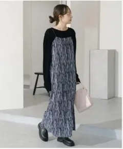 Kastane 【3サイズ展開/前後2WAY】プリーツキャミワンピース サイズ0