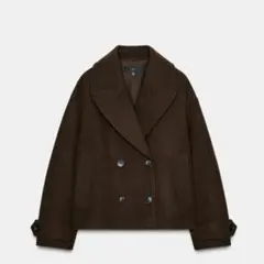 ZARA ORIGINS ウールブレンドダブルブレストコート S ブラウン ZARA ORIGINS ウールブレンドダブルブレストコート S ブラウン - メルカリ