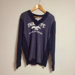UNDERCOVER Vネック ニット セーター リメイク カットソー ネイビーのサムネイル