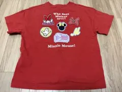 ミニーマウス 半袖Tシャツ レッド ワッペン　120センチ