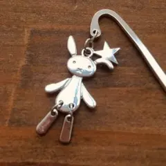 2/2　うさぎの兄妹「ドニー・ダーコ」しおり　ブックマーカー　ウサギ　金銀