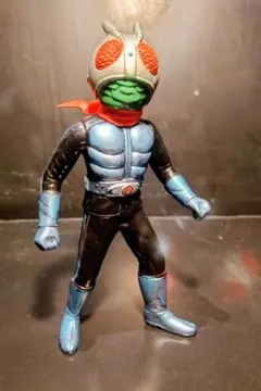 当時物 旧バンダイ 仮面ライダー マフラー ソフビ マルサン ブルマァク 面取れのサムネイル