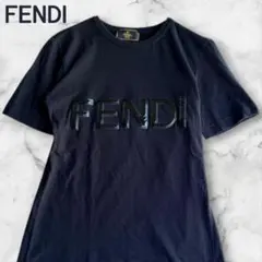 フェンディ FENDI エナメル 3D 立体ロゴ Tシャツ カットソー ズッカ