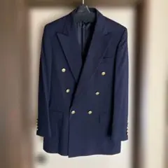 ネイビー ダブルブレスト ブレザーメンズMONOGRAM