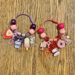 クロミ　マイメロ なかよしドロップチャーム　じゃらじゃらキーホルダー