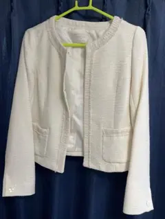 anysis ツイード ノーカラージャケット