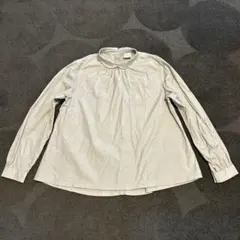 ビュルデサボン 丸襟　ブラウス グレー　コットンのサムネイル
