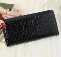 財布　長財布 ブラック　黒　シンプル　ロングウォレット ユニセックス