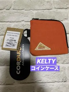 新品メンズ小物◆KELTYケルティ◆ロゴスクエアコインケース◆小銭入れ◆オレンジ