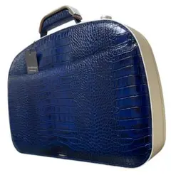 【新品】BLAUDESIGN 定価¥40万 クロコ ネイビー ブリーフケース