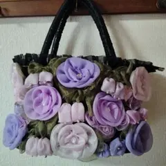 ■noriko様専用■茉莉コレクション紫花モチーフハンドバッグシンクビー好きな人