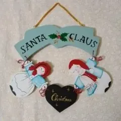 ハンドメイド⭐トールペイント⭐サンタクロース ウェルカムボード