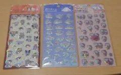 キャンドゥ ぷくっとシール3枚ハローキティ＆シナモロール＆サンリオキャラクターズ