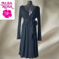 ALBA ROSA アルバローザ ブラック ラップドレス ワンピース 黒 2のサムネイル