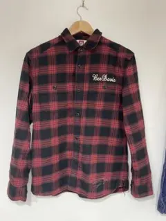 BEN DAVIS レッド/ブラック チェックネルシャツ M