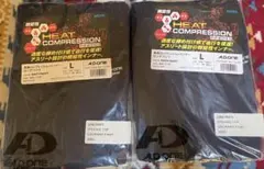 A.D.ONE 発熱コンプレッションインナー ローネック L ネイビー×ネイビー