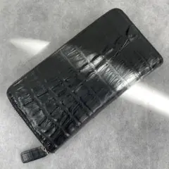 開店セール☆新品未使用 美品 コーチ レザー クロコエンボスラウンド