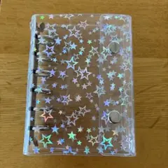 ホログラム星柄クリアバインダー A7 シール帳
