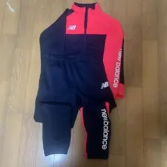new balance ジャージセット 黒/ピンク