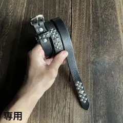 ギターウルフモデル ロックンロール スタッズベルト 黒 Guitar Wolf