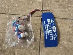 レア 虹色 시사 ハローキティ ご当地 ストラップ根付 2000年