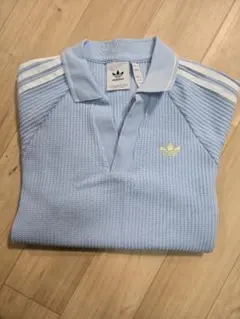 Adidas ワッフルニット 半袖ポロシャツ ADIDAS☆WAFFLE KNIT POLO ワッフル アディダス ロゴ ポロシャツ