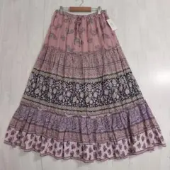 【新品】Lugnoncure ペイズリーパネルプリントスカート ロングスカートのサムネイル