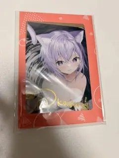 ホロライブ 猫又おかゆ 誕生日記念2022 直筆サイン入りポストカード