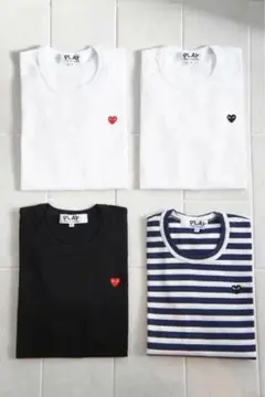 プレイコムデギャルソン 黒ミニハート T-SHIRT WHITE