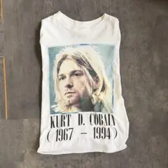 Kurt D. Cobain フォトプリント Tシャツ短丈カット