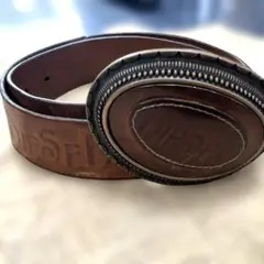 【ヴィンテージ】DIESEL　正規品　高級レザーベルト　本革/真鍮　重厚で堅牢