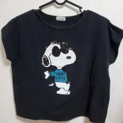 PEANUTS スヌーピー JOE COOL スパンコール Tシャツ 150㎝のサムネイル