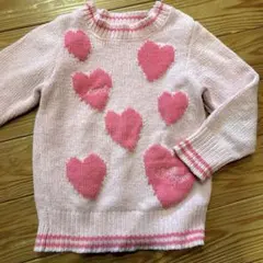 mezzo piano ハート柄ニットセーター 110