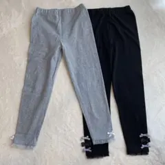 キッズスパッツ 2色セット 黒 グレー